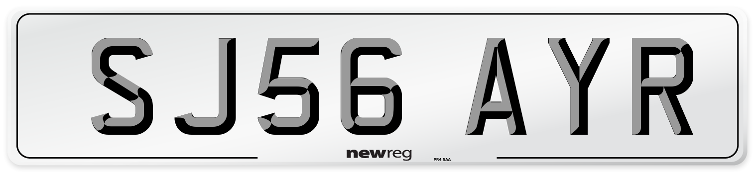 SJ56 AYR Number Plate from New Reg